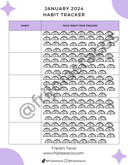 January 2024 Taco Habit Tracker
