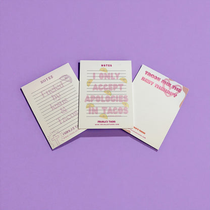 Taco-Themed Sticky NotePads