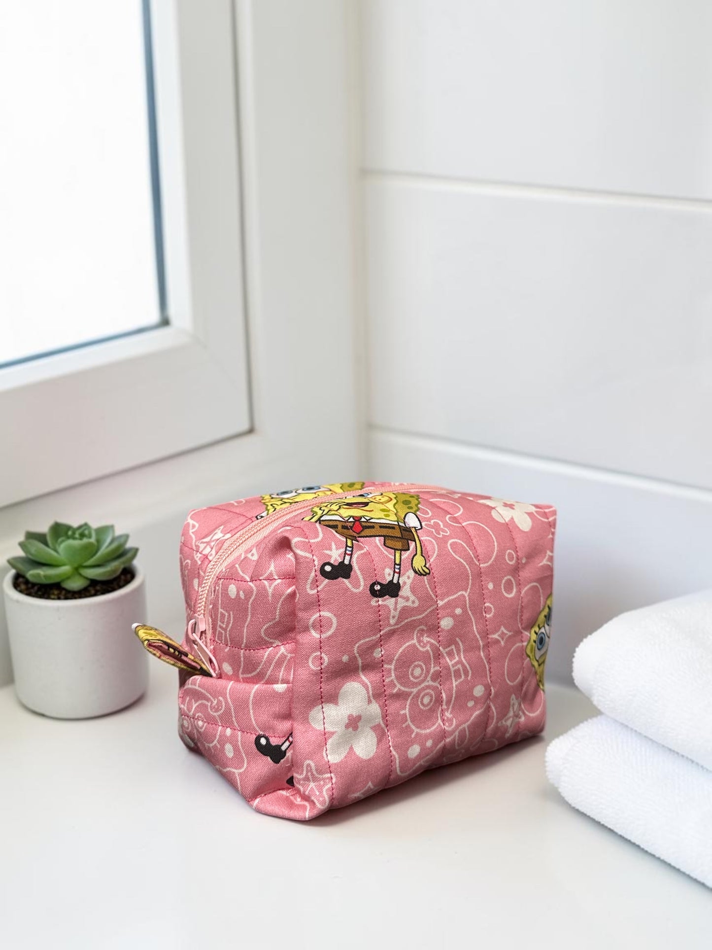 Quilted Makeup/ Toiletrie Bag
